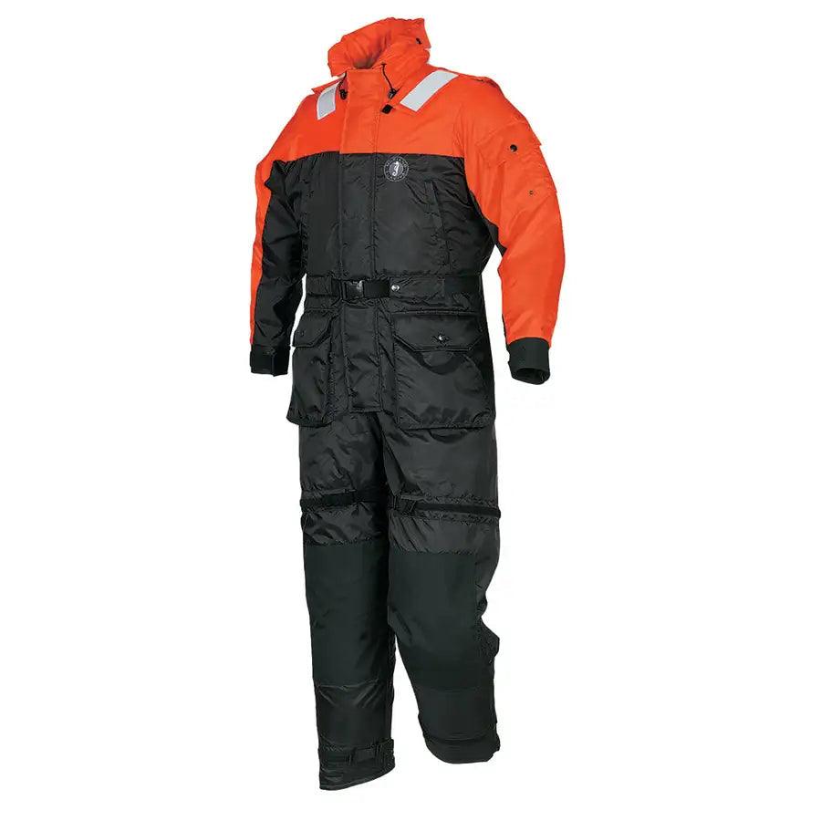 Mustang Deluxe Anti-Exposure Coverall Work Suit - Orange/Black - XXL [MS2175-33-XXL-206] - Besafe1st® 