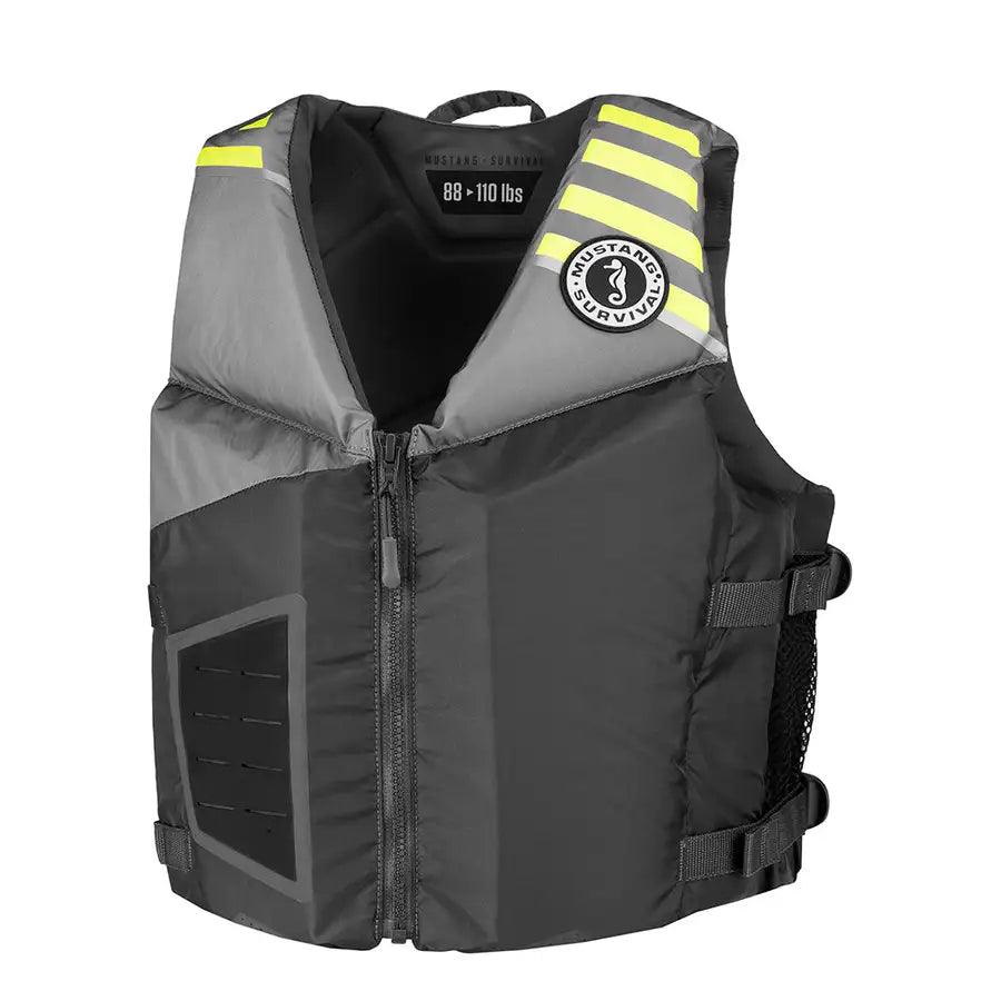 Mustang Young Adult REV Foam Vest - Grey/Light Grey/Fluorescent Yellow - Universal [MV3600-270-0-206] - Besafe1st® 