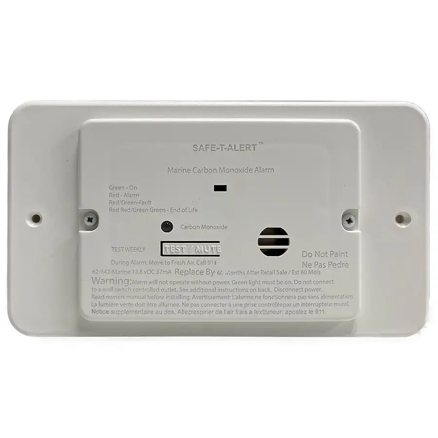 Safe-T-Alert 62 Series RV Carbon Monoxide - White - Flush Mount - 12V w/Trim Ring [62-542-TR-WT] - Premium Fume Detectors  Shop now 