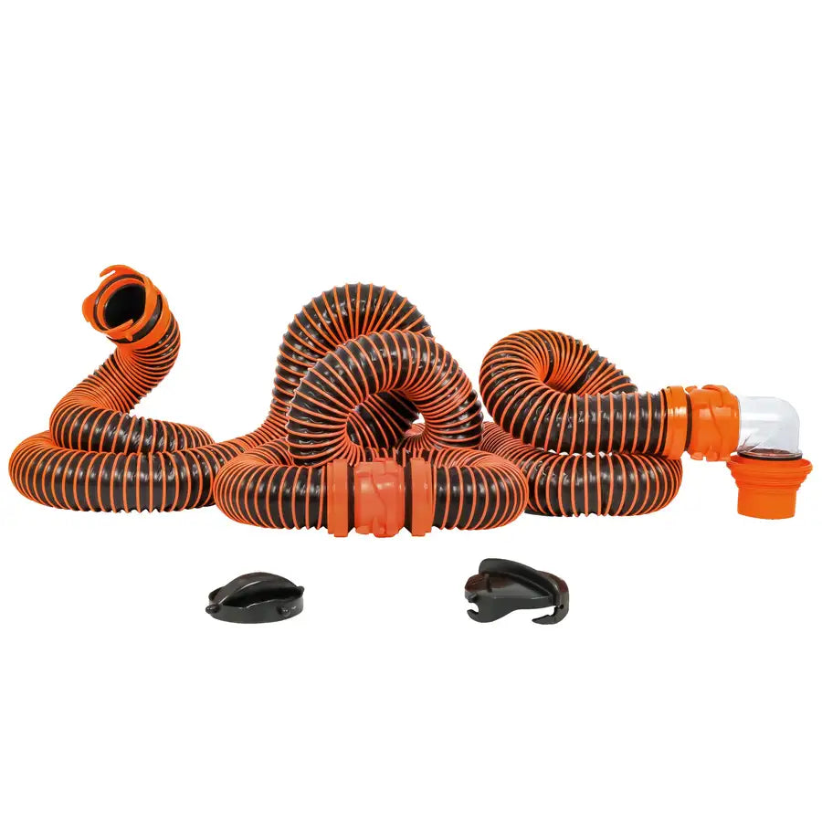 Camco RhinoEXTREME 20 Sewer Hose Kit w/4 In 1 Elbow Caps [39867] - Besafe1st® 