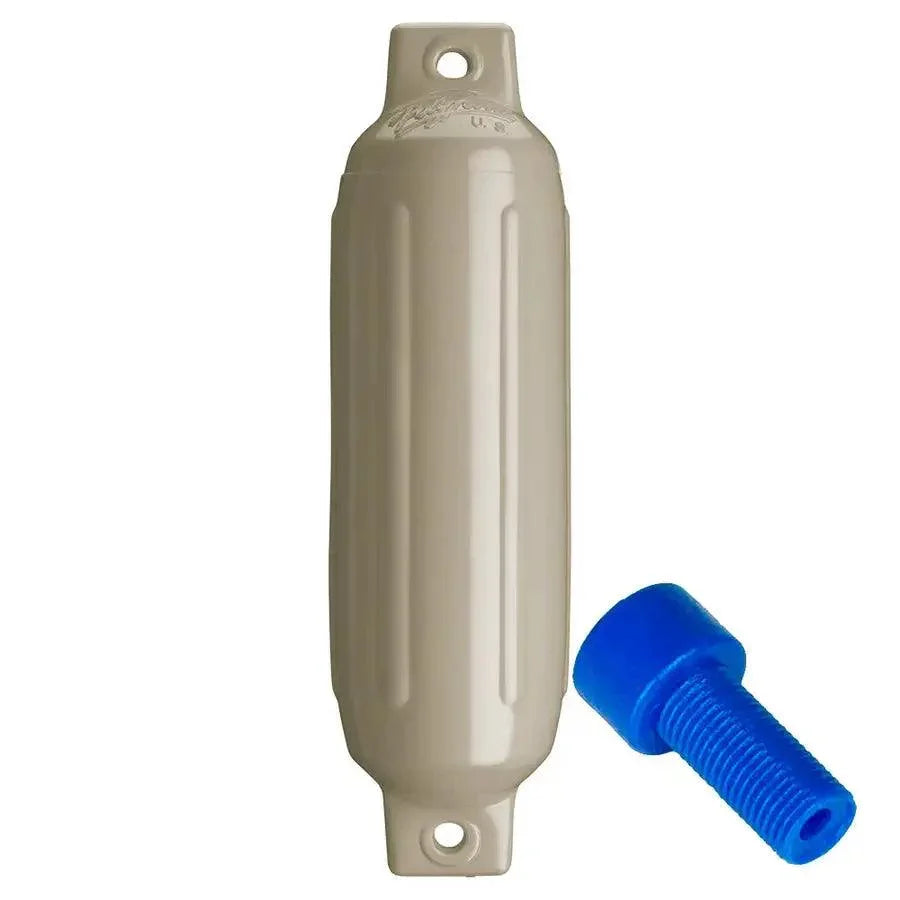 Polyform G-1 Twin Eye Fender 3.5" x 12.8" - Sand w/Adapter [G-1 SAND W/AIR ADAPTER] - Besafe1st