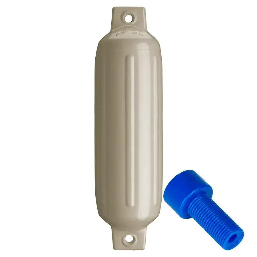 Polyform G-2 Twin Eye Fender 4.5" x 15.5" - Sand w/Adapter [G-2 SAND W/AIR ADAPTER] - Besafe1st