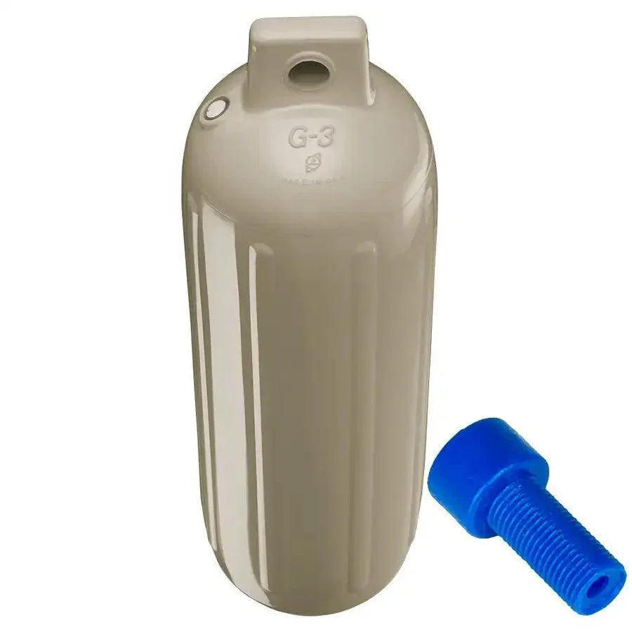 Polyform G-3 Twin Eye Fender 5.5" x 19" - Sand w/Adapter [G-3 SAND W/AIR ADAPTER] Polyform U.S.