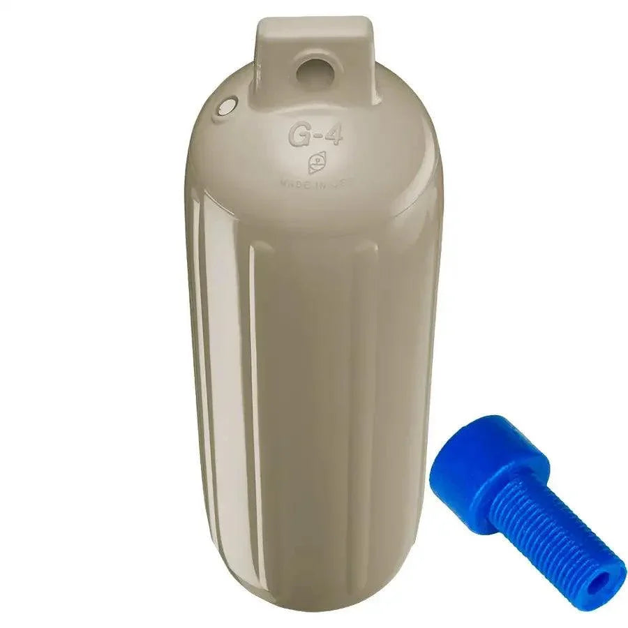Polyform G-4 Twin Eye Fender 6.5" x 22" - Sand w/Adapter [G-4 SAND W/AIR ADAPTER] Polyform U.S.