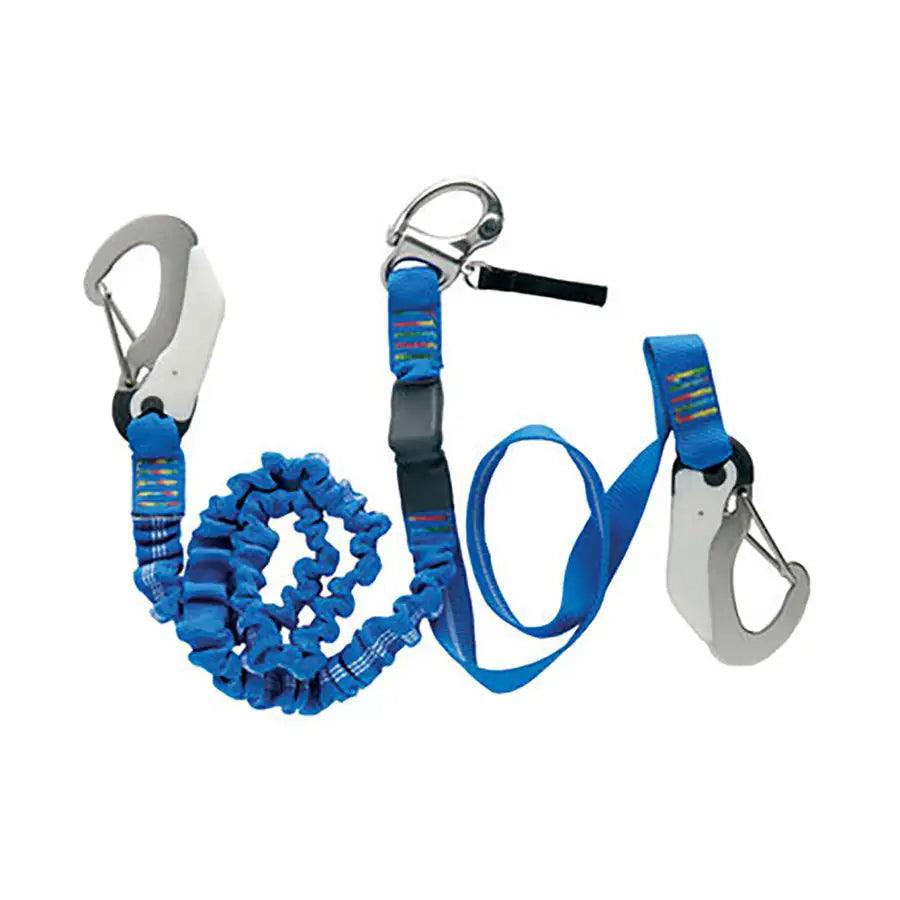 Wichard Double Releasable Elastic Tether Fixed Line w/3 Hooks [07008] - Besafe1st® 