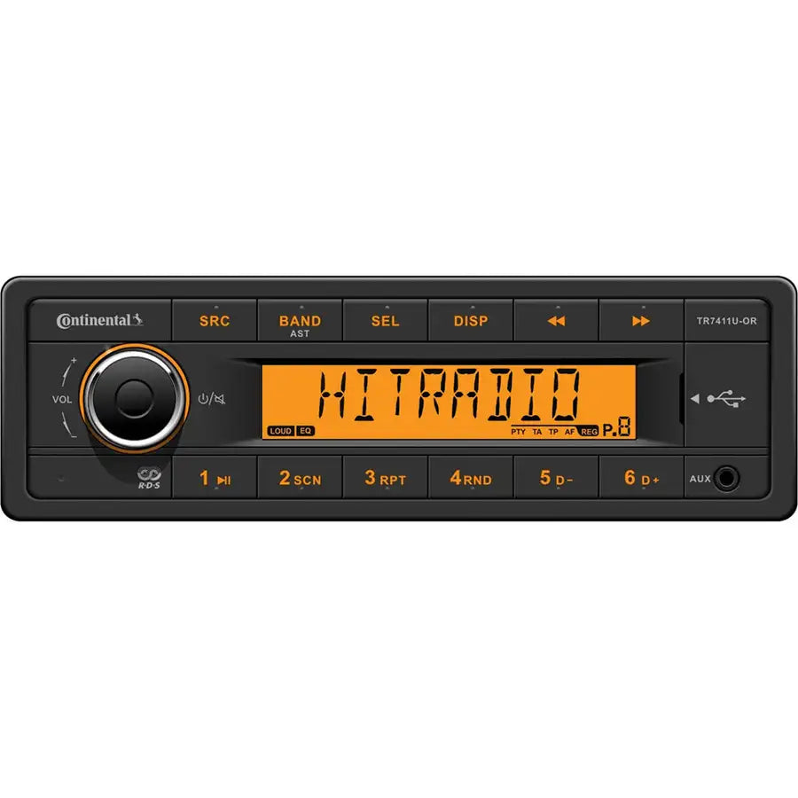 Continental Stereo w/AM/FM/USB - Harness Included - 12V [TR7411U-ORK] Besafe1st™ | 
