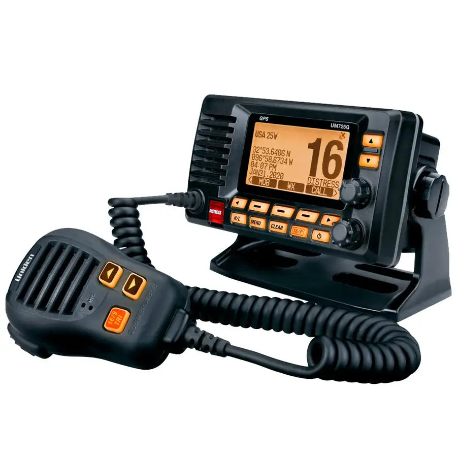Uniden UM725 Fixed Mount VHF w/GPS  Bluetooth - Black [UM725GBTBK] Besafe1st™ | 