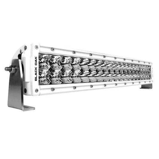 Black Oak Pro Series 3.0 Curved Double Row 20" LED Light Bar - Combo Optics - White Housing [20CCM-D5OS] - Besafe1st
