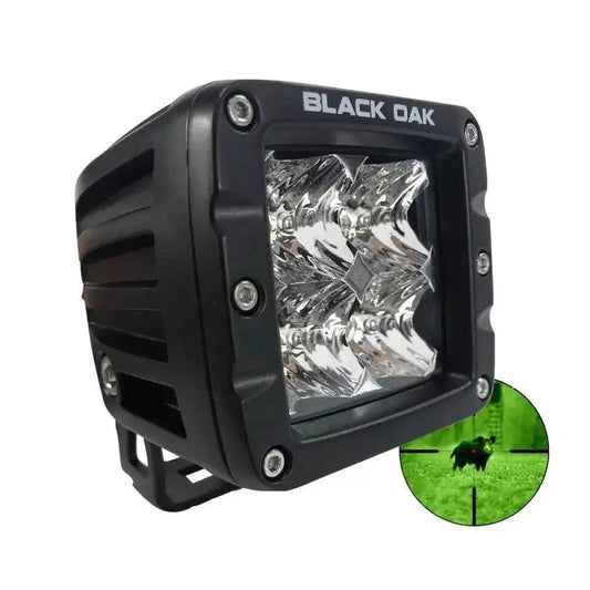 Black Oak Pro Series 3.0 2" 850nm Infrared Pod Light - Flood Optics - Black Housing [2IR-POD850] - Besafe1st