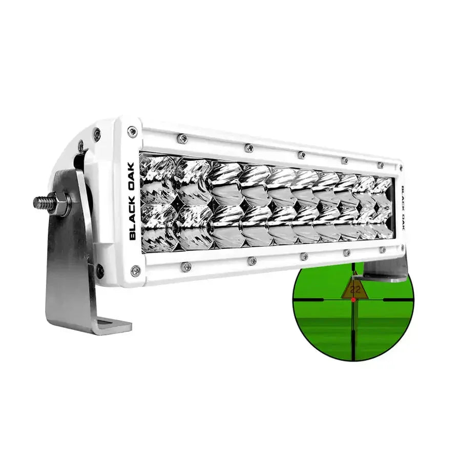 Black Oak Pro Series 3.0 10" 850nm Infrared Marine LED Double Row Light Bar - Combo Optics - White Housing [10MIR-850] Black Oak LED