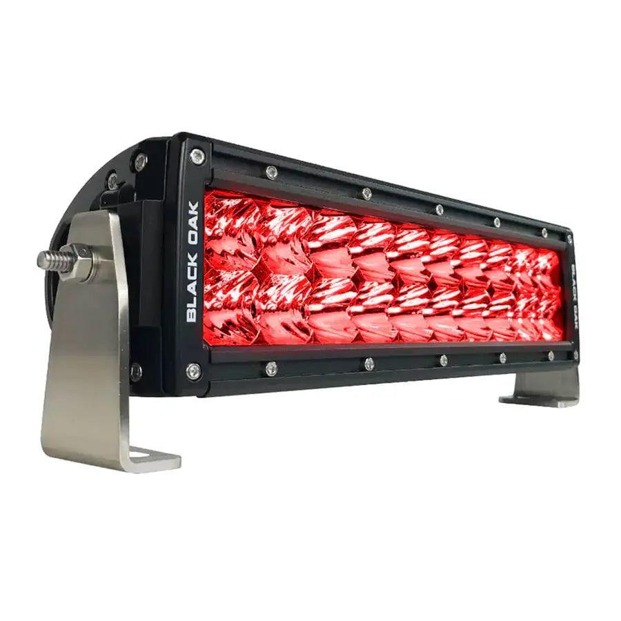 Black Oak 10" Red LED Predator Hunting Light Bar - Combo Optics - Black Housing - Pro Series 3.0 [10R-D3OS] Black Oak LED