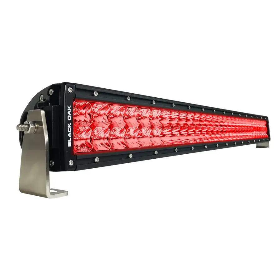 Black Oak 30" Curved Double Row Red LED Predator Hunting Light Bar - Combo Optics - Black Housing - Pro Series 3.0 [30CR-D3OS] Black Oak LED