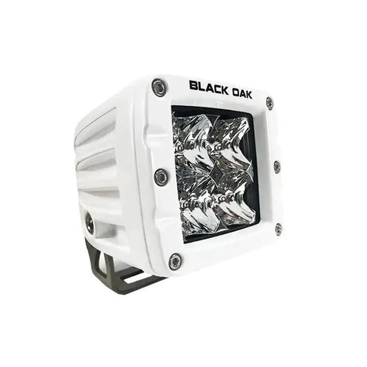 Black Oak 2" Marine LED Pod Light - Flood Optics - White Housing - Pro Series 3.0 [2FM-POD10CR] - Besafe1st
