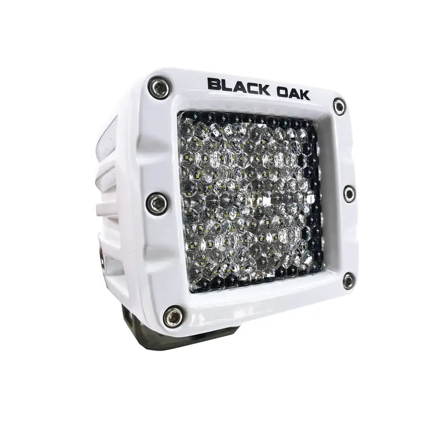 Black Oak 2" Marine LED Pod Light - Diffused Optics - White Housing - Pro Series 3.0 [2DM-POD10CR] - Premium Pods & Cubes  Shop now 