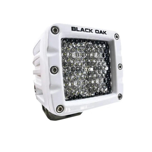 Black Oak 2" Marine LED Pod Light - Diffused Optics - White Housing - Pro Series 3.0 [2DM-POD10CR] Black Oak LED