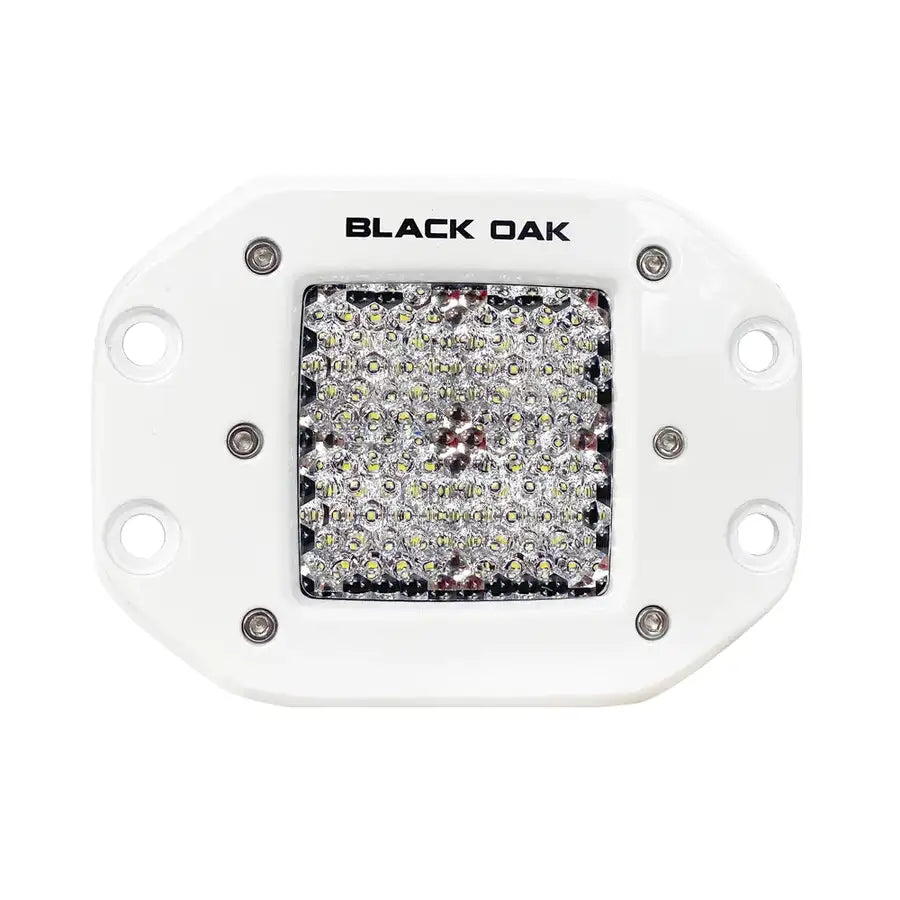 Black Oak 2" Marine Flush Mount LED Pod Light - Diffused Optics - White Housing - Pro Series 3.0 [2DM-FPOD10CR] - Premium Pods & Cubes Besafe1st®  Shop now 