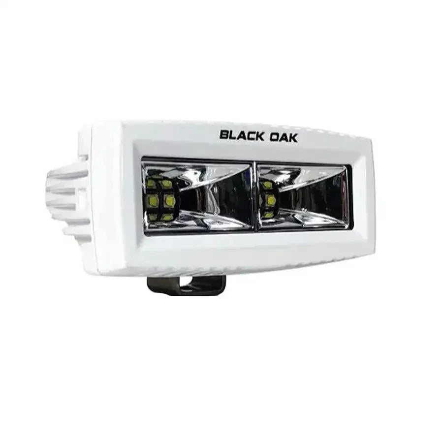 Black Oak 4" Marine Spreader Light - Scene Optics - White Housing - Pro Series 3.0 [4MS-S] - Besafe1st