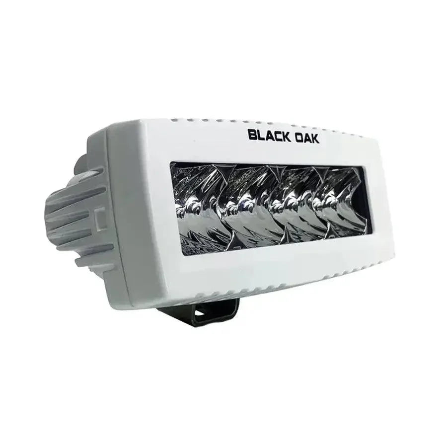 Black Oak 4" Marine Spreader Light - Flood Optics - White Housing - Pro Series 3.0 [4MS-F] - Besafe1st