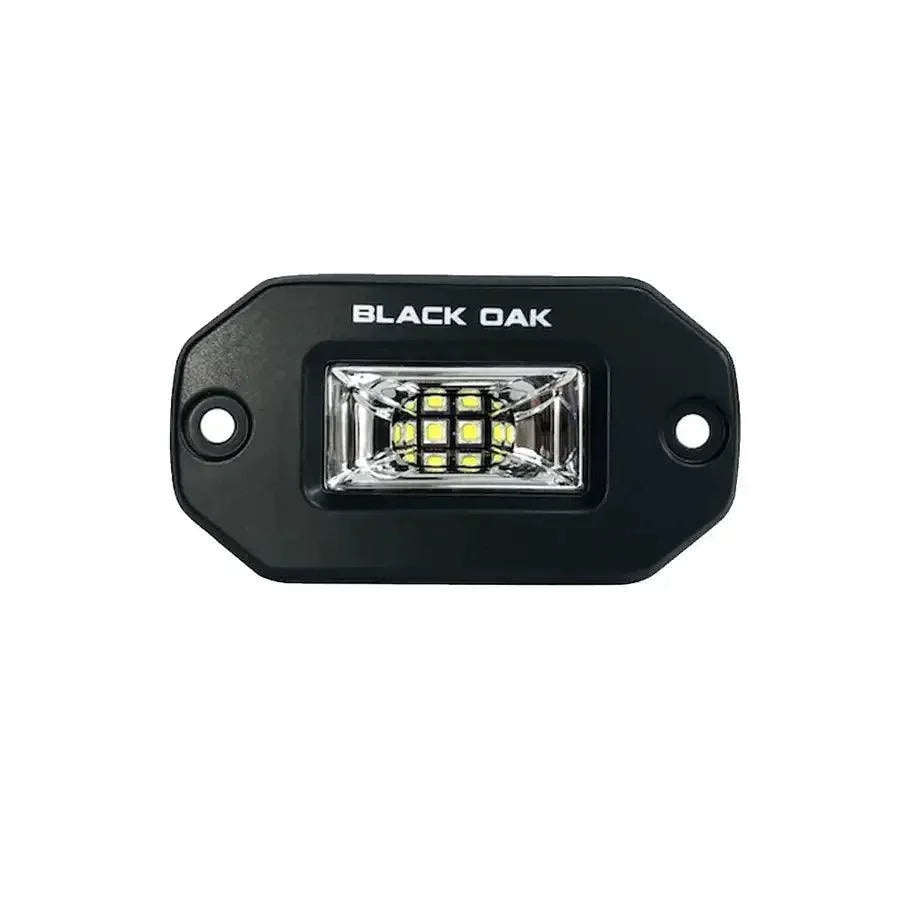 Black Oak 2" Marine Flush Mount Spreader Light - Black Housing - Pro Series 3.0 [2FSLB-S] - Besafe1st