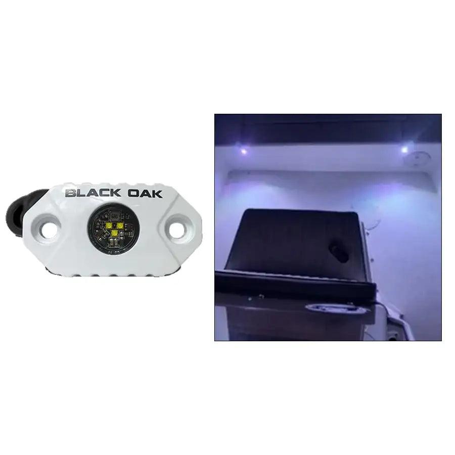 Black Oak Rock Accent Light - White LEDs - White Housing [MAL-W] - Besafe1st® 