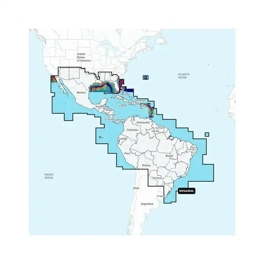 Garmin Navionics Vision+ NVSA004L -Mexico, the Caribbean to Brazil - Inland  Coastal Marine Charts [010-C1285-00] Garmin