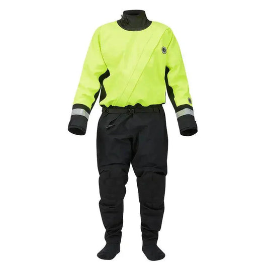 Mustang MSD576 Water Rescue Dry Suit - Fluorescent Yellow Green-Black - XL [MSD57602-251-XL-101] - Besafe1st