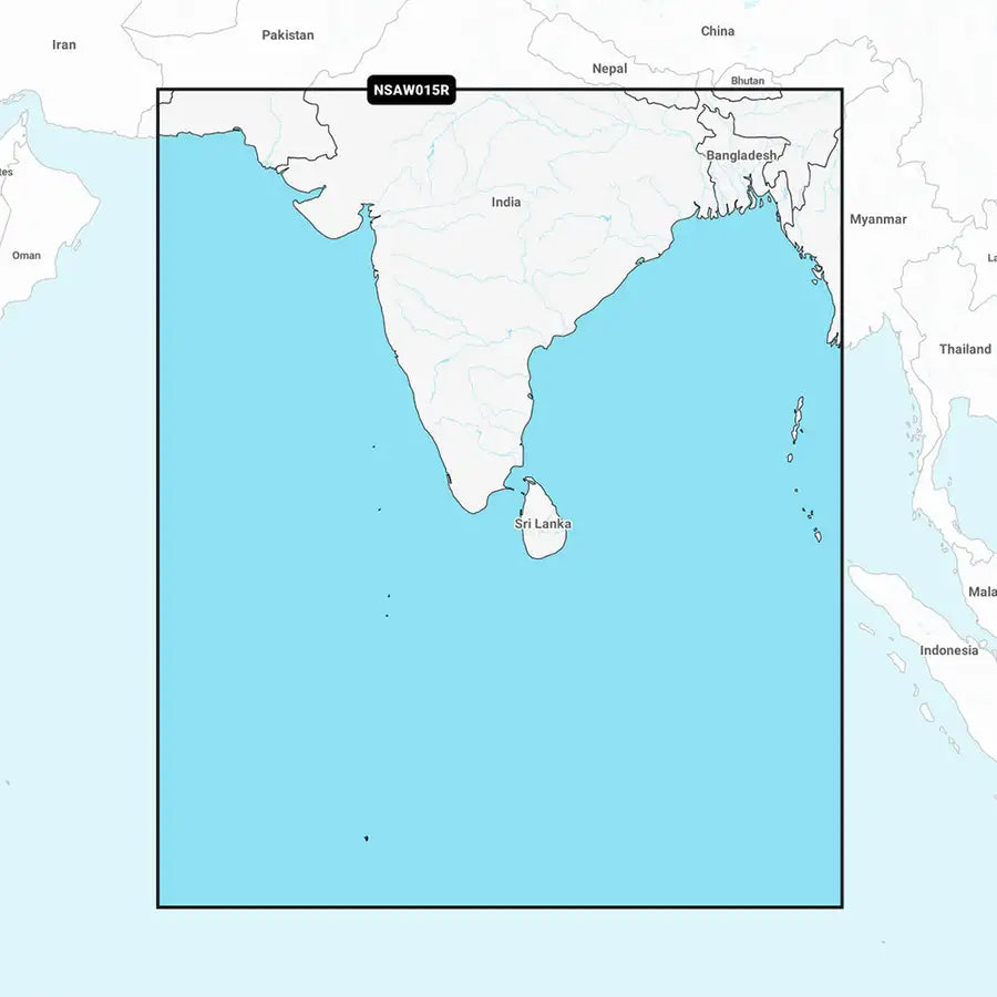 Garmin Navionics+ NSAW015R - Indian Subcontinent - Marine Chart [010-C1230-20] Besafe1st™ | 