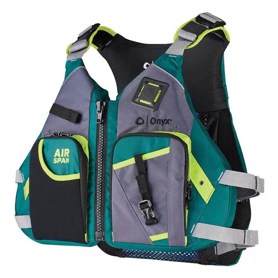 Onyx Airspan Angler Life Jacket - M/L - Green [123200-400-040-23] - Besafe1st