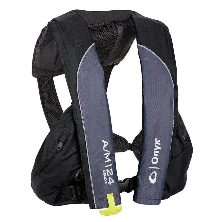 Onyx A/M-24 Deluxe Auto/Manual Inflatable PFD - Black - Adult Universal [132100-700-004-23] - Besafe1st