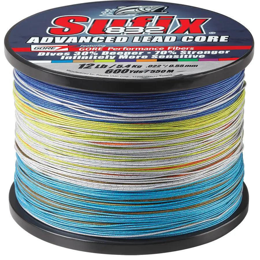 Sufix 832 Advanced Lead Core - 12lb - 10-Color Metered - 600 yds [658-312MC] - Besafe1st® 