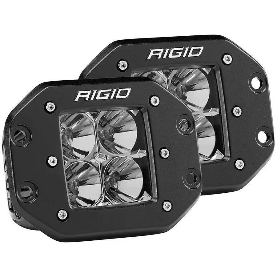 RIGID Industries D-Series PRO Flood Flush Mount Black Light - Pair [212113] - Besafe1st
