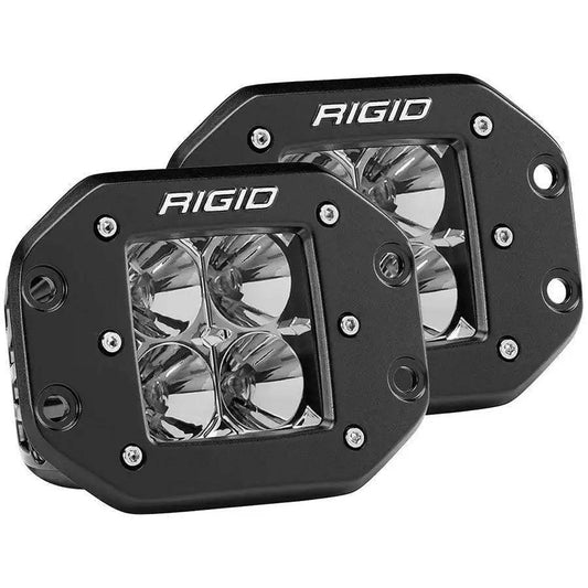 RIGID Industries D-Series PRO Flood Flush Mount Black Light - Pair [212113] - Besafe1st
