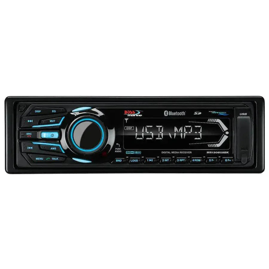 Boss Audio MR1308UABK Bluetooth - Fully Marinized MP3-Compatible Digital Media Receiver w/USB SD Memory Card Ports Aux Input [MR1308UABK] - Besafe1st