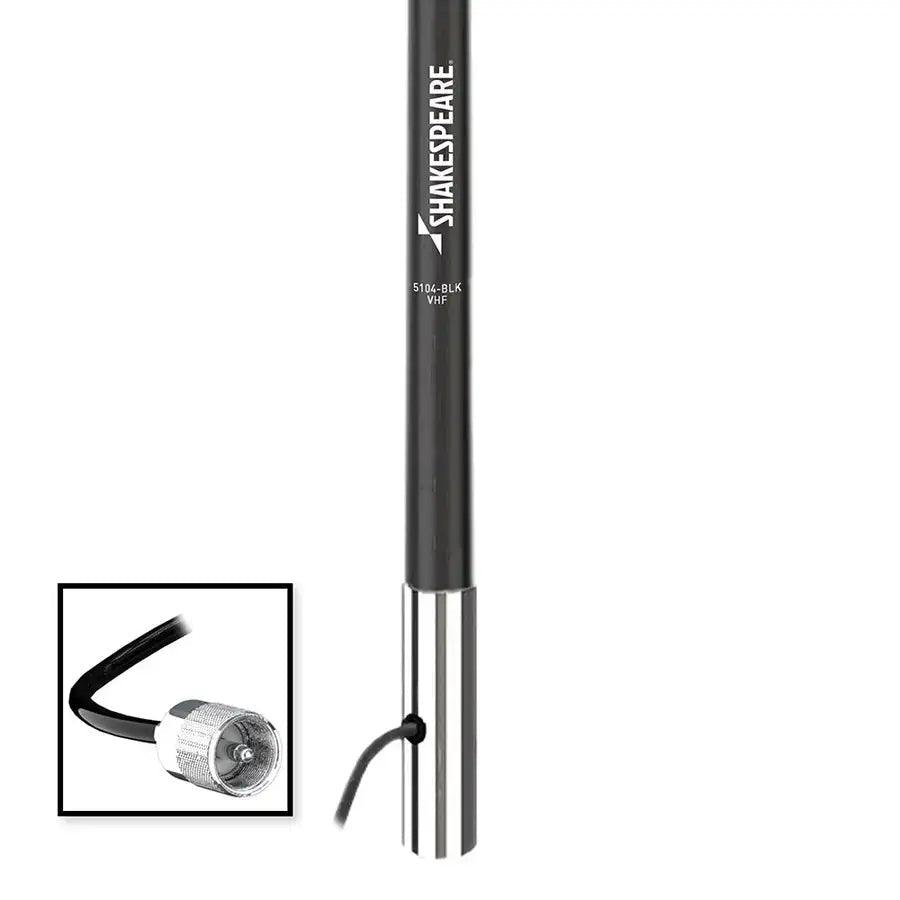 Shakespeare 5104 4 Classic VHF Antenna w/15' RG-58 Cable - Black [5104-BLK] - Besafe1st® 