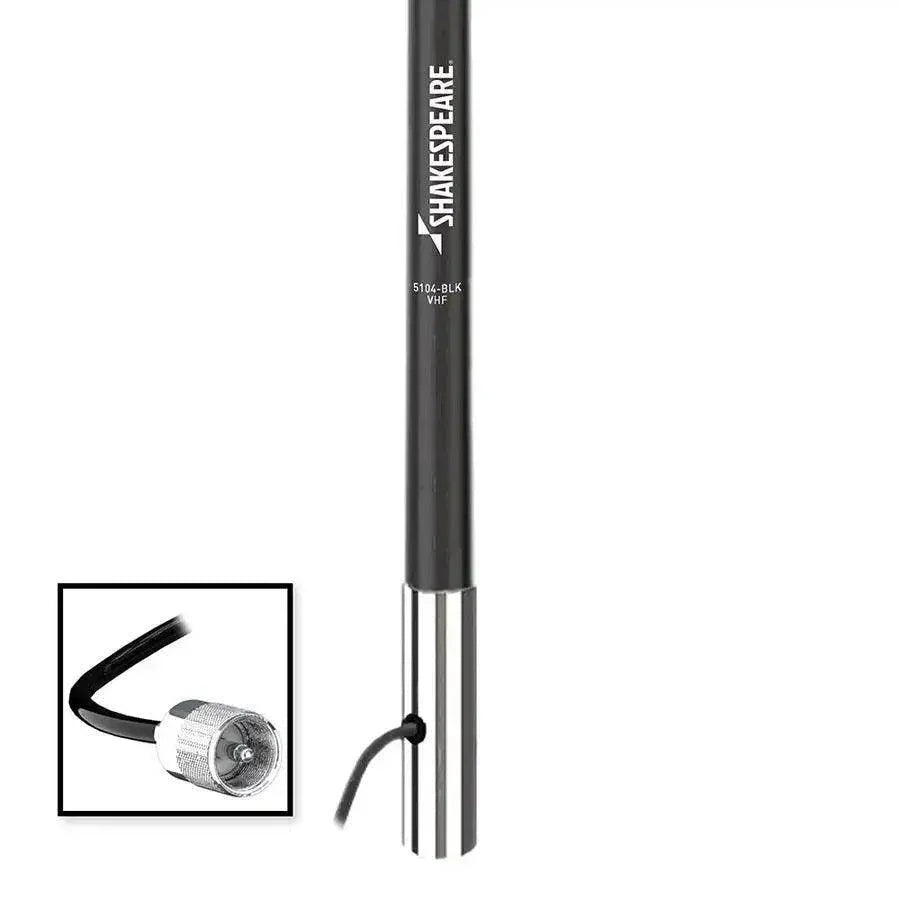Shakespeare 5104 4 Classic VHF Antenna w/15' RG-58 Cable - Black [5104-BLK] Shakespeare