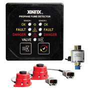 Fireboy-Xintex Propane Fume Detector, 2 Channel, 2 Sensors, Solenoid Valve Control 20 Cable - 24V DC [P-2BS-24-R] - Besafe1st® 