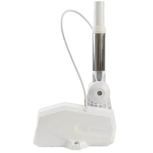 Attwood PowerBase Antenna - White Powered Fold-Down Antenna Base [6100-AT-7] - Besafe1st