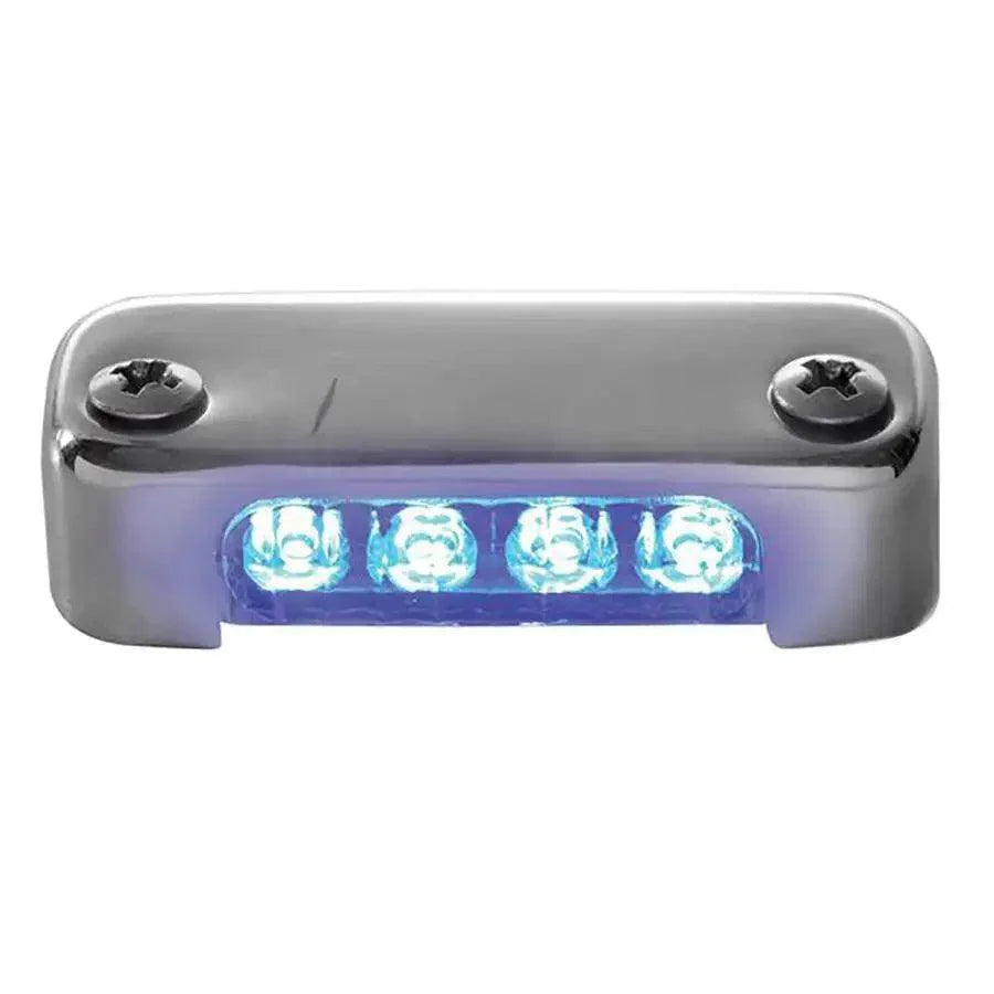 Attwood Blue LED Micro Light w/Stainless Steel Bezel Vertical Mount [6350B7] - Besafe1st
