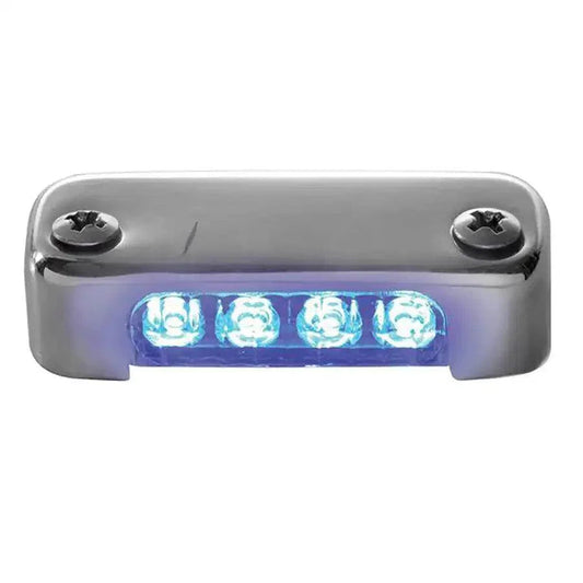 Attwood Blue LED Micro Light w/Stainless Steel Bezel  Vertical Mount [6350B7] Attwood Marine