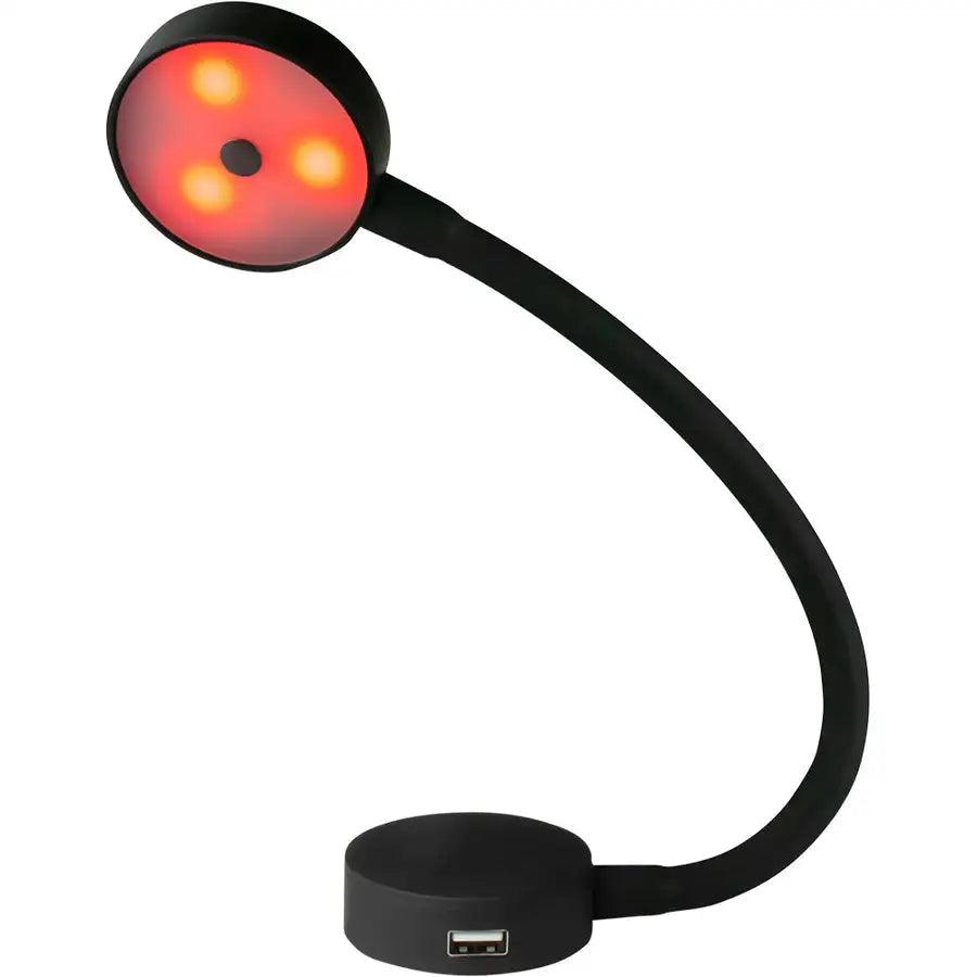 Sea-Dog LED Flex Neck Day/Night Light w/USB Socket - Red White Light [404939-3] - Besafe1st® 