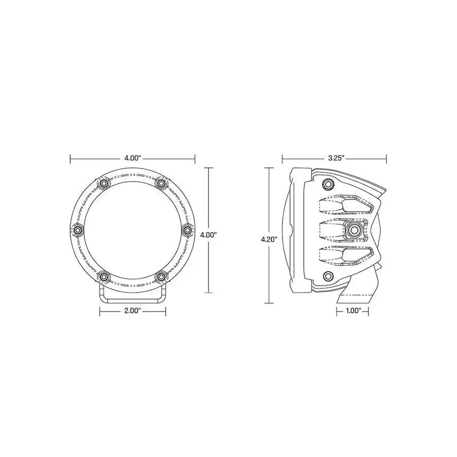 RIGID Industries 360 Series 4" Spot w/Amber Pro Lens - Pair [36123] Besafe1st™ | 