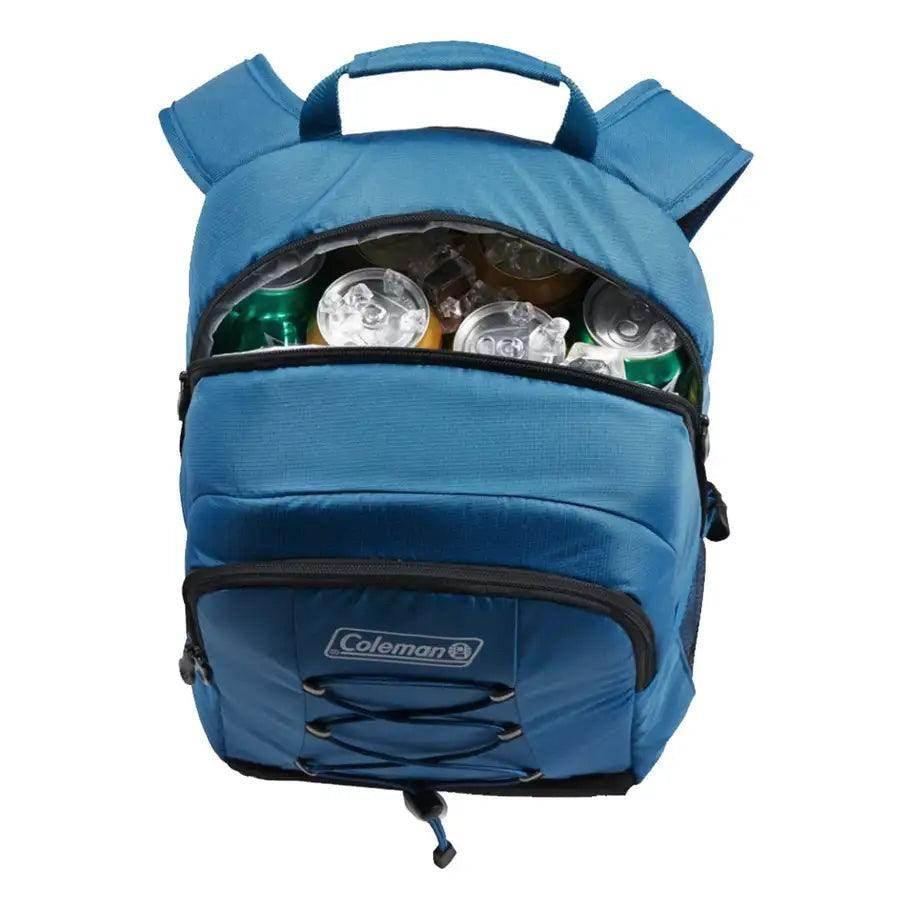 Coleman CHILLER 28-Can Soft-Sided Backpack Cooler - Deep Ocean [2158118] - Besafe1st