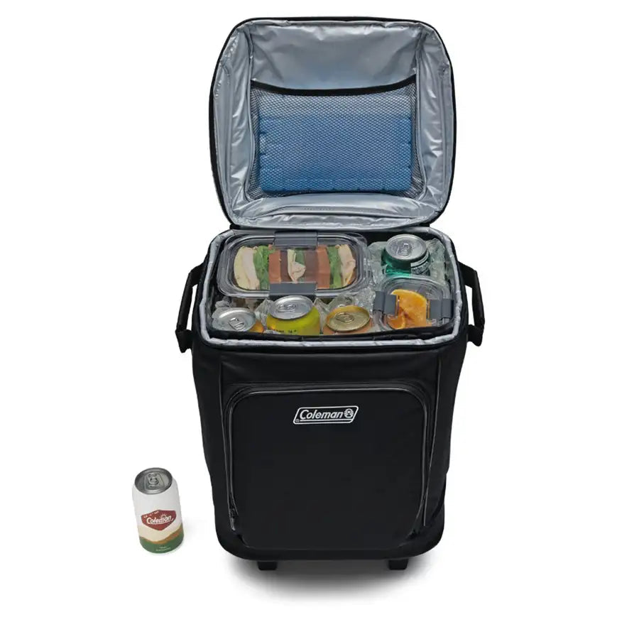 Coleman CHILLER 42-Can Soft-Sided Portable Cooler w/Wheels - Black [2158136] Besafe1st™ | 