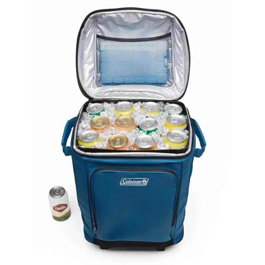 Coleman CHILLER 42-Can Soft-Sided Portable Cooler w/Wheels - Deep Ocean [2158120] - Besafe1st